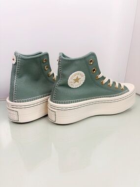 Converse Platform High Top Sneakers - Sage Green Canvas